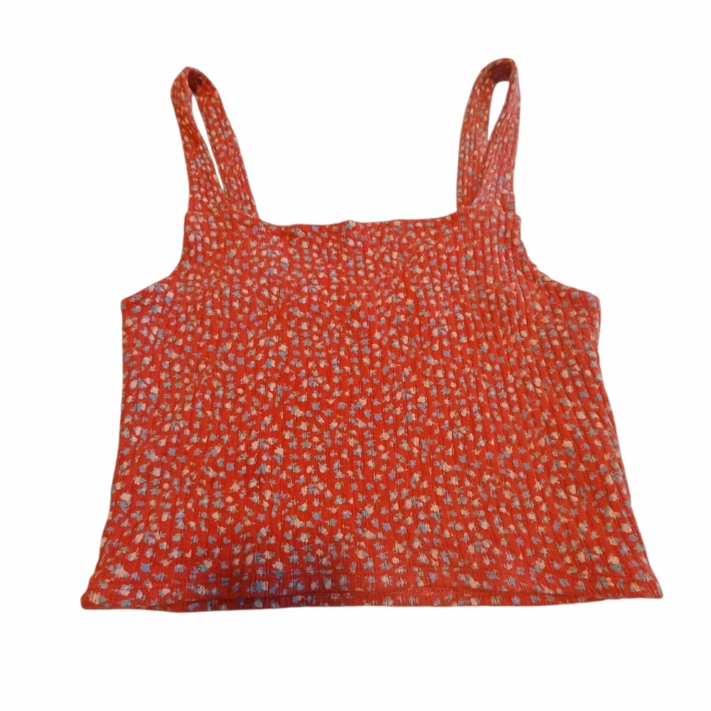 American Eagle Outfitters 100% Stretch Cotton Floral Tube Top Womens Sz Small